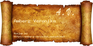 Amberg Veronika névjegykártya